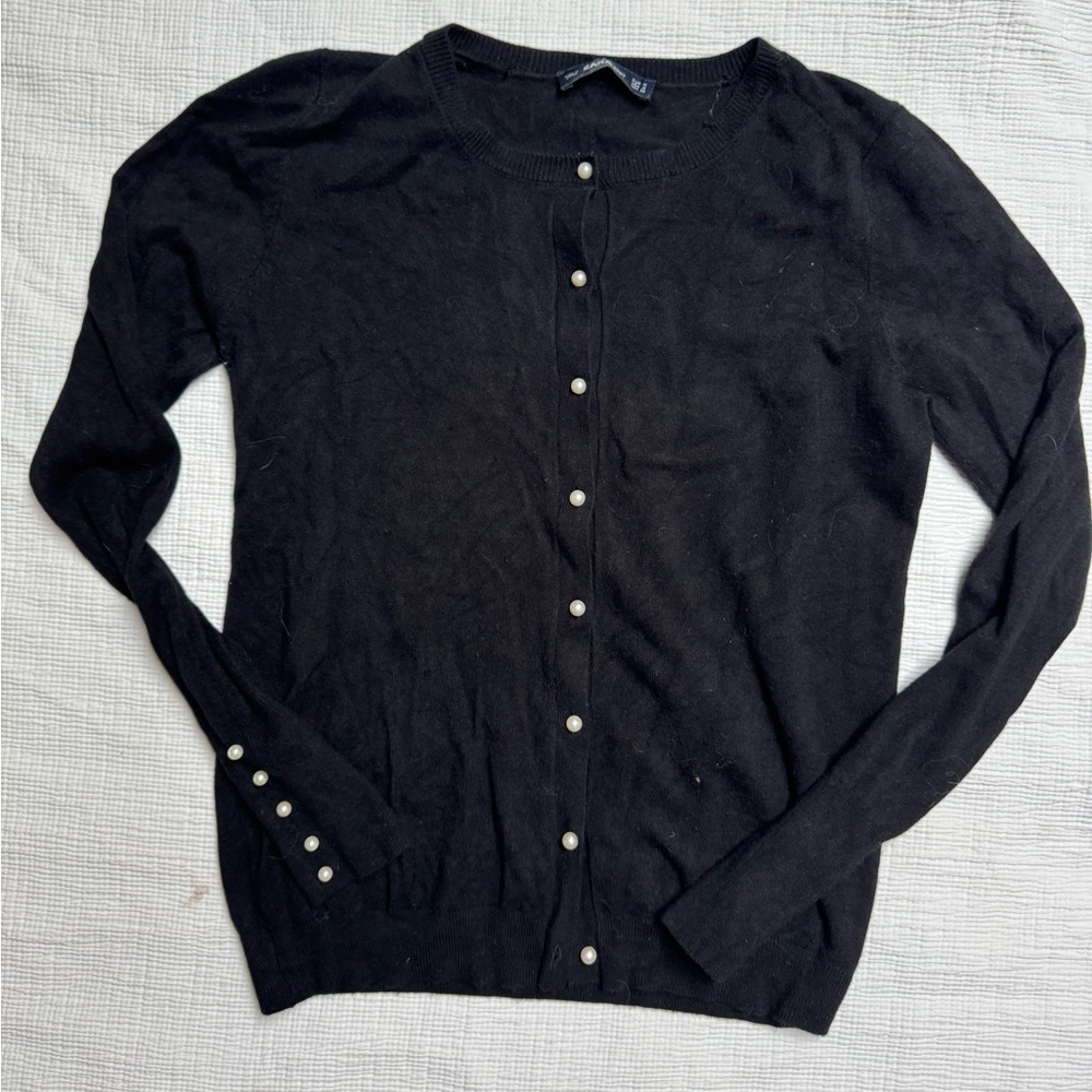 Zara Knit Cardigan with Pearl Buttons